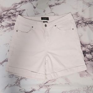 White Jean Shorts
